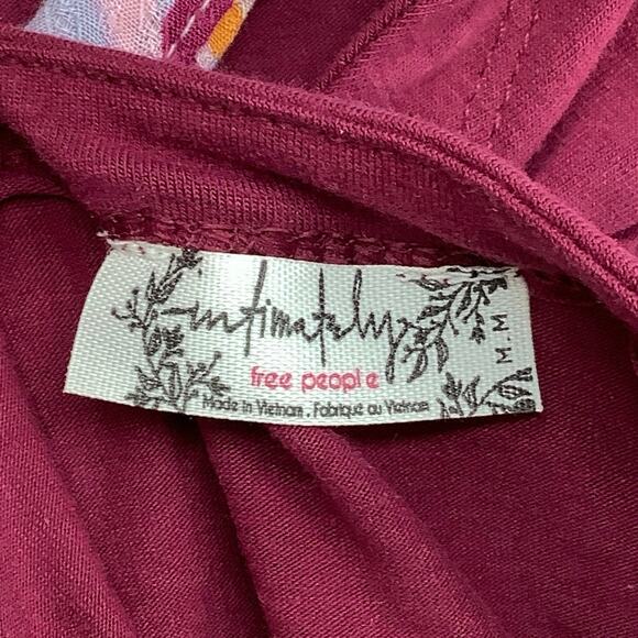 Free People x Intimately Womens Medium Wine Straps In The Back Bodysuit H7-9 - Picture 5 of 9